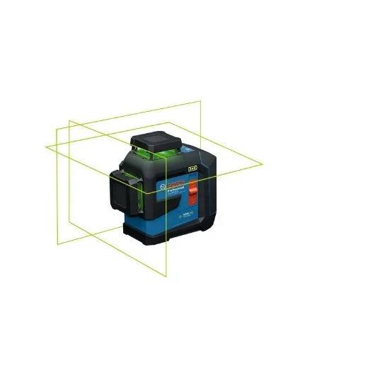 Bosch Professional GLL 80-33 G – Línea láser – (1 batería BA 3.7V 3.0Ah XL Li-Ion, letrero láser, soporte LB10, cable USB-A a USB-C, bolsa)