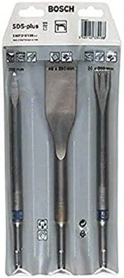 Bosch Professional Set de 3 cinceles Long Life SDS plus (para hormigón, accesorios para martillo perforador)
