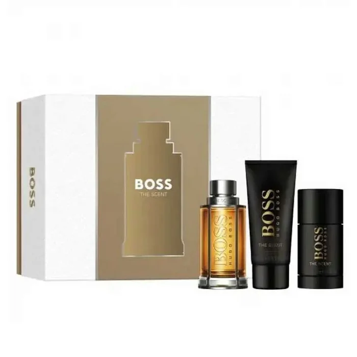 Boss The Scent by Hugo Boss for Men – Set de regalo 3,3 oz EDT Spray, gel de 3,3 oz para shower de 2,4 oz