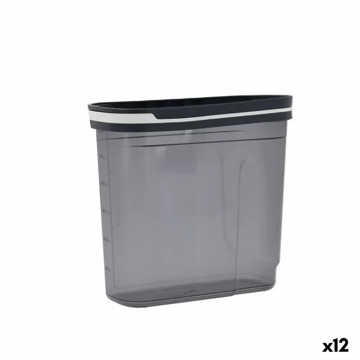 Bote quid city con tapa dispensador 1,8 l gris plástico (12 unidades)