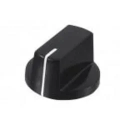 Boton De Mando C/indicador Eje 6mm Negro 26x15mm