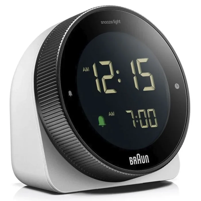 Braun bc 24 w dcf radio alarm clock white