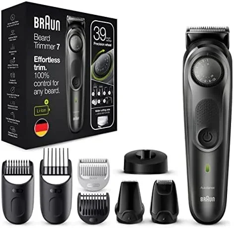 Braun BeardTrimmer 7 BT7350 Batería 39 2 cm Mojado y seco Negro