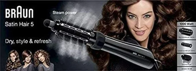 Braun Satin Hair 5 AS 530 Cepillo de aire caliente Negro, Plata, Violeta 1000 W 2 m