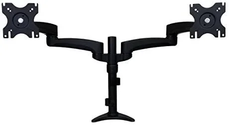 brazo articulado para dos monitores – soporte con mastil ajustable de fijacion en mesa para 2 pantallas lcd de 24 pulgadas,5 años