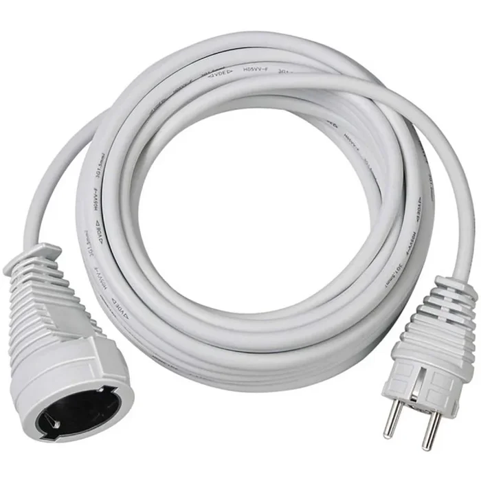 Brennenstuhl 1168430 – Cable alargador (plástico, 10 m, 5 unidades), color blanco