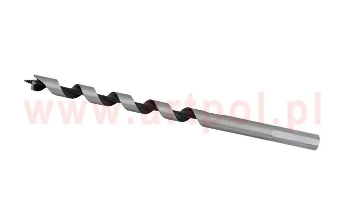 Broca serpiente extralarga para madera ARTPOL Lewis 14 x 600 mm, uso profesional carpintería, corte profundo, punta de precisión, evacuación eficiente de virutas