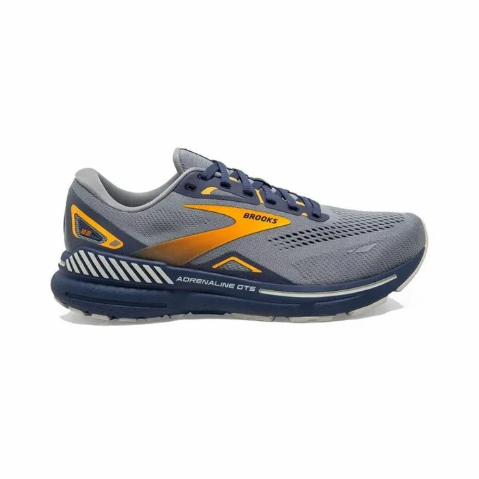 Brooks Adrenaline GTS 23, Sneaker Hombre, Multicolor Grey Crown Blue Orange, 41 EU