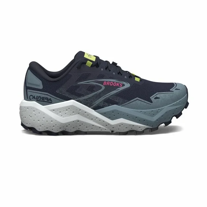 Brooks Caldera 7, Sneaker Mujer, Peacoat Citadel Sunny Lime, 40.5 EU
