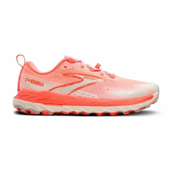 BROOKS Cascadia 18, Sneaker Mujer, Brasa/Lavado Azul/Llama, 37.5 EU