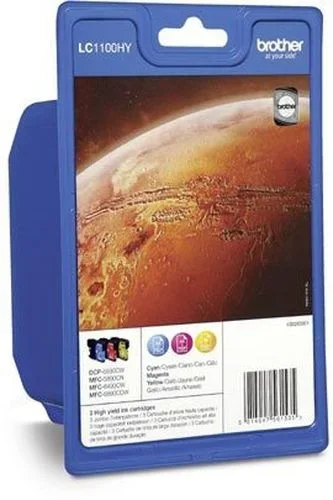 Brother LC1100HY Rainbow-Pack cartucho de tinta 3 pieza(s) Original Cian, Magenta, Amarillo