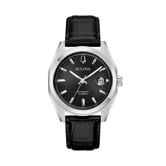 Bulova 96B435 Surveyor Mecha Classic – Reloj Hombre, Acero, Zafiro, Mecánico, 39mm, Negro