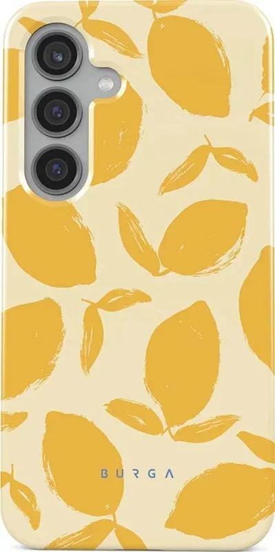 BURGA Carcasa rígida para Galaxy S24, diseño de Tart de limón