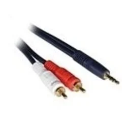 C2G 5m Velocity 3.5mm Stereo Male to Dual RCA Male Y-Cable cable de audio 3,5mm 2 x RCA Negro