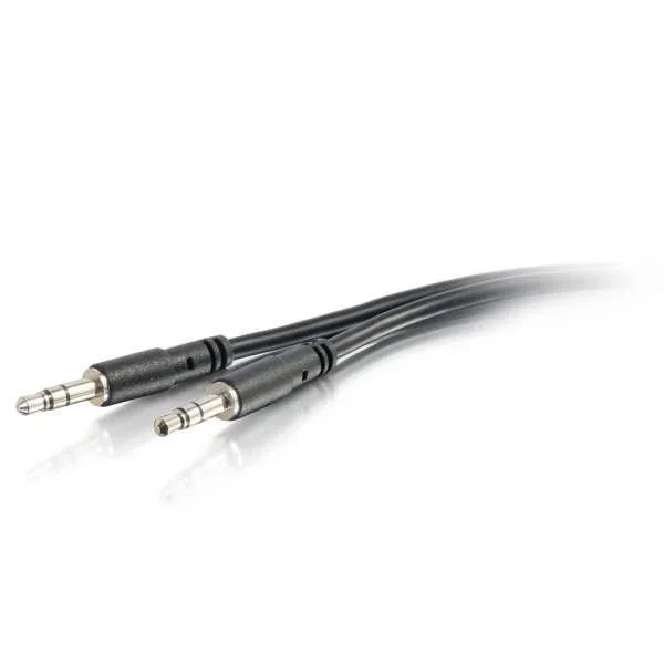 C2G Cable de audio delgado auxiliar de 3,5 mm de 0,9 m (3 ft) – M/M