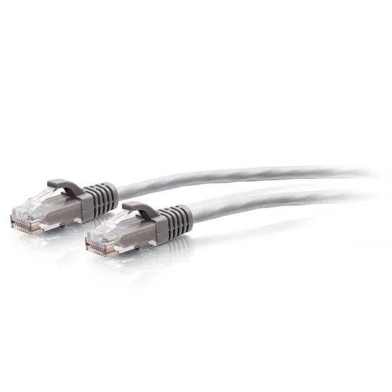 C2G Cable de conexión Ethernet delgado sin apantallar (UTP) con protección antienganche Cat6a de 1,2 m – Gris