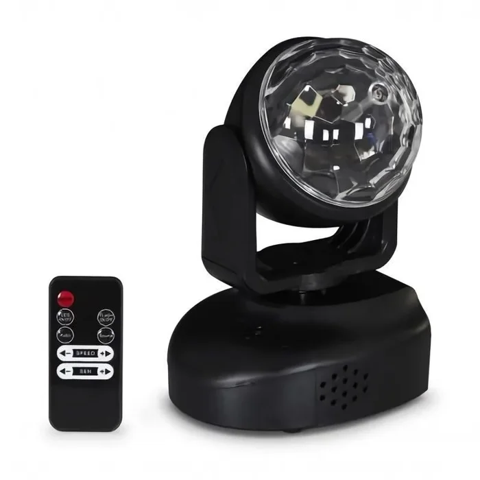 Cabeza movil led con 6 ledes rgb fonestar mov-18l – modo automatico y activacion por sonido – mando a distancia