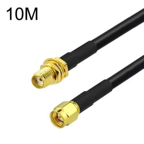 Cable Adaptador Coaxial SMA Macho a SMA Hembra RG58, Longitud 10 Metros