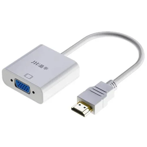 Cable Adaptador HDMI a VGA Jinghua Convertidor de Video para Computadora Portátil (Blanco)