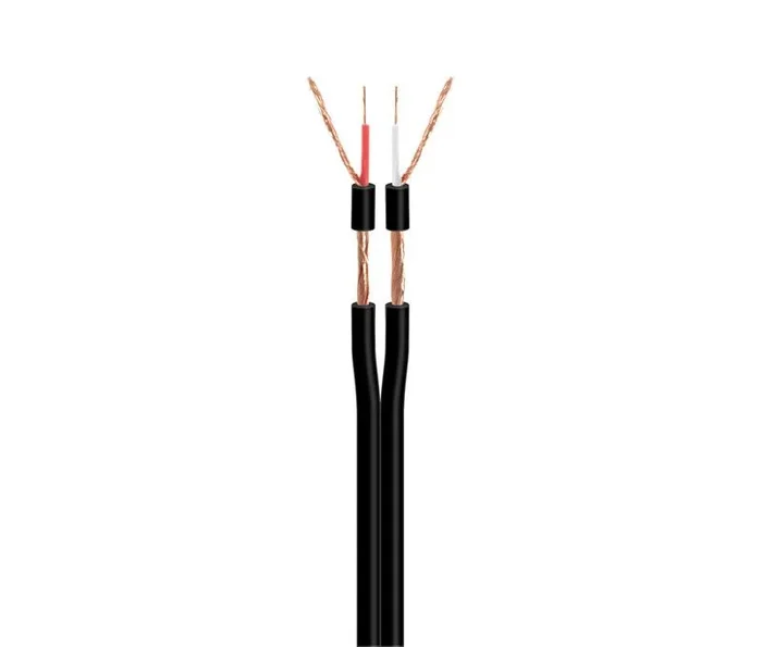 Cable Audio Paralelo Blindado 2×0,15mm Cca Negro (100m) Wir9030