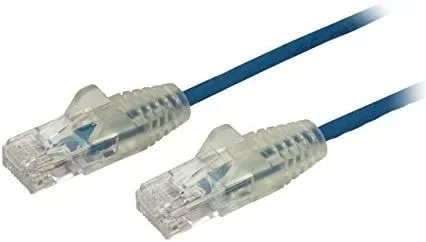Cable Cat6 de 2m – Delgado – con Conectores RJ45 sin Enganches – Azul