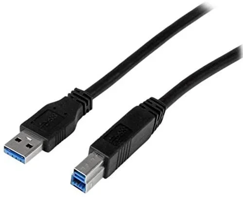 Cable Certificado 2m USB 3.0 Super Speed USB B Macho a USB A Macho Adaptador para Impresora – Negro