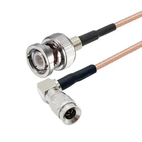 Cable Coaxial RF RG179 con Conector Macho BNC a Codo CC4 de 50 cm