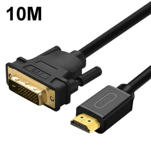 Cable Convertidor Veggieg HDMI a DVI para Computadora, TV y Monitor Intercambiable, 10 m