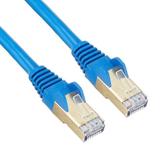 Cable de 2m de Red Ethernet RJ45 Cat6a Blindado STP – Cable sin Enganche Snagless – Azul