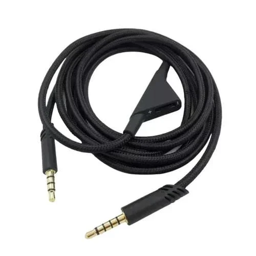 Cable de audio trenzado para auriculares para juegos Logitech Astro A10/A40/A30, estilo: negro.