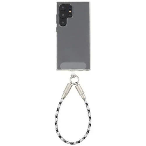 Cable de carga de datos Tipo C a Tipo C con correa de muñeca y cordón corto (Cruz Blanca y Negra)