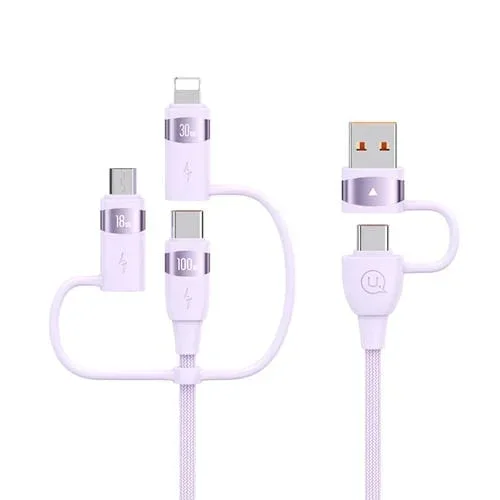 Cable de carga rápida Usams Us-Sj645 U85 6 en 1 Pd100W 1,2 m (Púrpura)