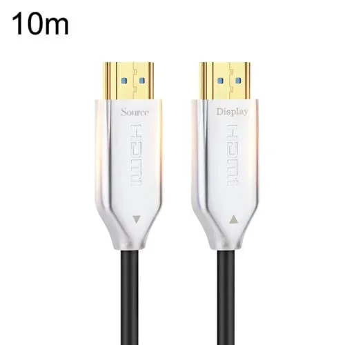 Cable de conexión para monitor fibra óptica HDMI 2.0 4K 10 m (Blanco)