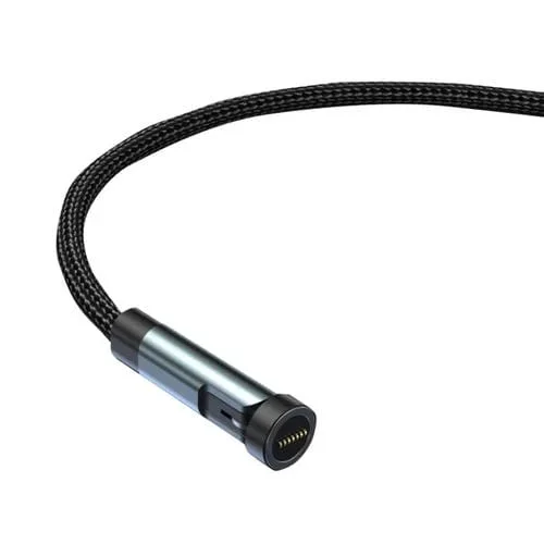 Cable de Datos Cc57 Magnético Giratorio 540 Grados Carga Rápida 1 m (Negro)
