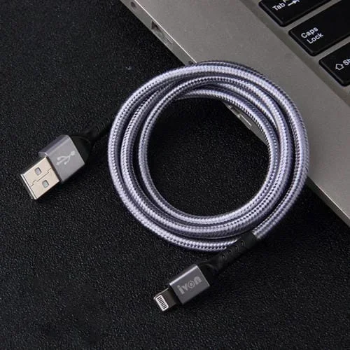 Cable de datos Ivon Ca89 2.1A carga rápida USB a 8 Pin 1M (Gris)