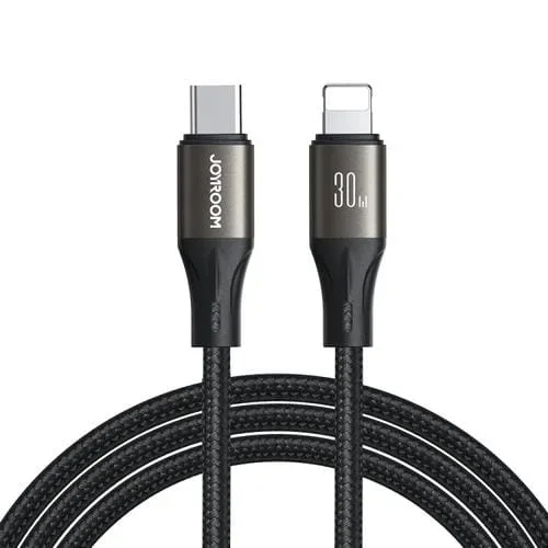 Cable de Datos Joyro0M Sa25-Cl3 30W Usb-C a Type-C 8 Pines Carga Rápida 1,2 m (Negro)