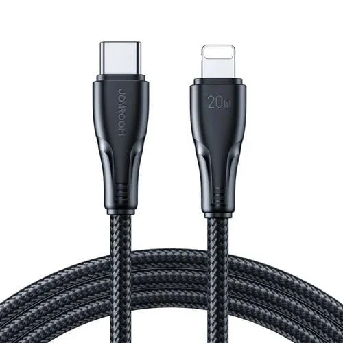 Cable de Datos Joyroom Surpass 20 W Tipo C a 8 Pines 0,25 m (Negro)