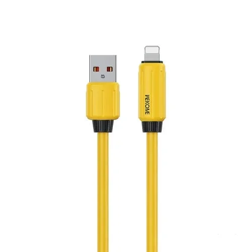 Cable de Datos USB a 8 Pines WK WDC-27I Carga Rápida 12W 1 m (Amarillo)