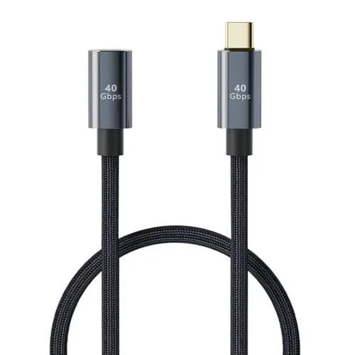 Cable de Extensión USB4.0 40Gbps Tipo C Macho a Hembra 0,5 m