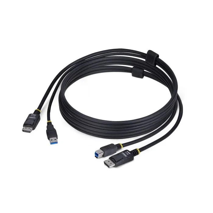 Cable KVM DisplayPort y USB 3.0 5Gbps de 1,8m – 4K 60Hz – Cable Combo DP 1.2 y USB para Switch Conmutador KVM