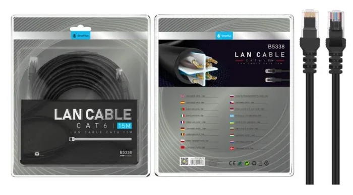 Cable red latiguillo rj45 cat.6e 15 metros b5338