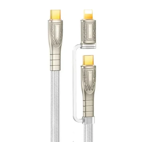 Cable Remax Rc-C165 Prime Tipo-C a Tipo-C Carga Rápida 60 W 1,2 M (Plata)