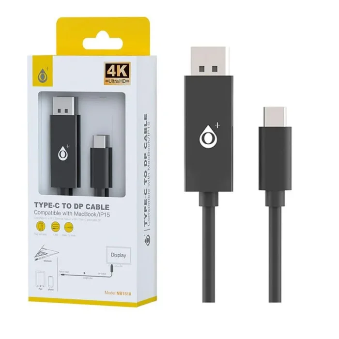Cable type-c a displayport m/m / 1.8m/ 4k / nb1518 / one+