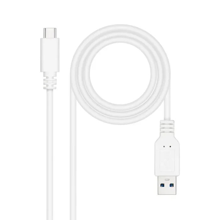 Cable Usb-a A Usb-c Usb3.1 0,5m Blanco Nanocable 10.01.4000-w