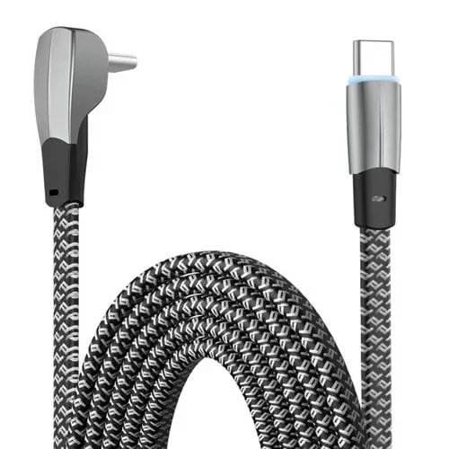 Cable USB-C a USB-C Enkay Hat-Prince 65W 6A Carga Rápida Tejido 2 m