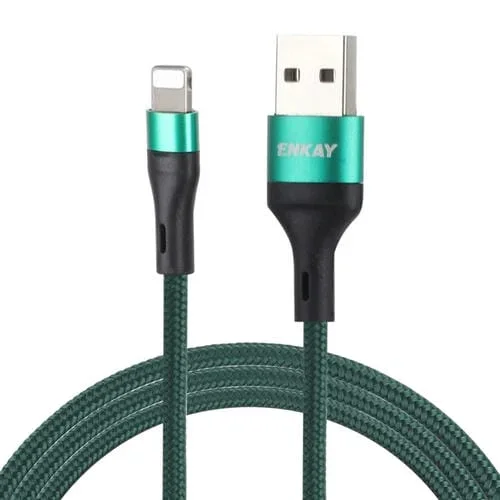 Cable USB Enkay Enk-Cb118 1M 3.0 a 8 Pin Sincronización Carga Rápida (Verde)