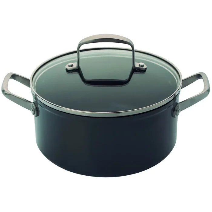 Cacerola Antiadherente Arcos Endura 697100 con hoja de aluminio forjado y mango de acero inoxidable de 20 cm presentación en caja