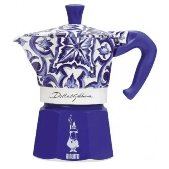 Cafetera italiana bialetti moka d&g blu medit. 6t azul aluminio 6 tazas