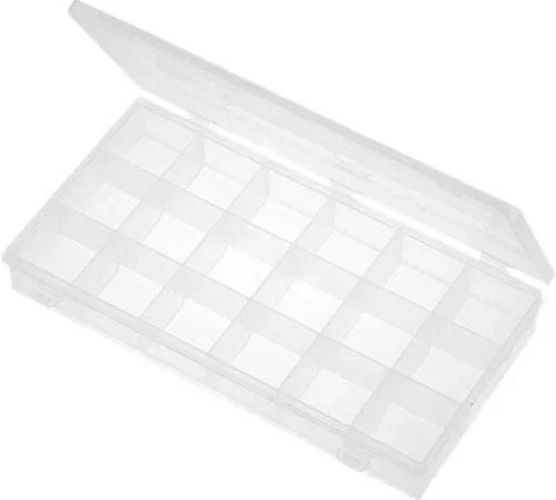 Caja 18 Contenedores De 43x52x37,5mm Transparente