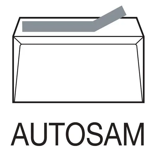 Caja 250 sobres folio prolongado (260×360) offset blanco 100 grs. autosam autoadhesivo con tira de silicona sam 268722